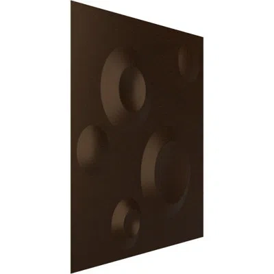 Ekena Millwork 11 7/8"w X 11 7/8"h Cole Endurawall Decorative 3d Wall Panel, Universal Metallic Rustic Mist (covers In Antique Brass
