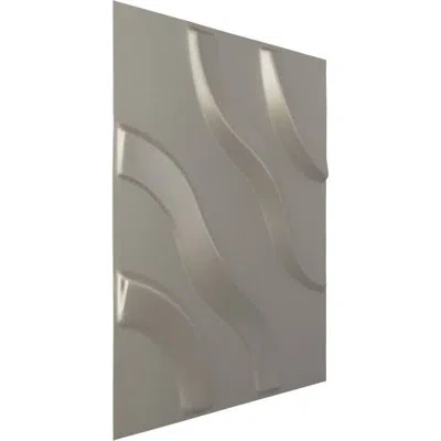Ekena Millwork 11 7/8"w X 11 7/8"h Lane Endurawall Decorative 3d Wall Panel, (covers 0.98 Sq. Ft.) In Bright Coat Aluminum