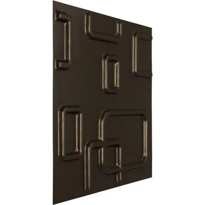 Ekena Millwork 11 7/8"w X 11 7/8"h Oslo Endurawall Decorative 3d Wall Panel, Metallic Charcoal (covers 0.98 Sq. Ft. In Dark Bronze