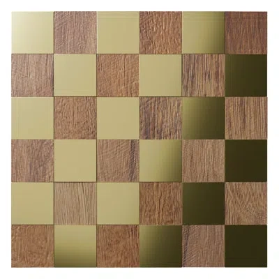 Ekena Millwork 11 7/8"w X 11 7/8"h X 1/2"p Laguna Wood Mosaic Wall Tile, Old Boat Wood In Old Boat Wood;brown