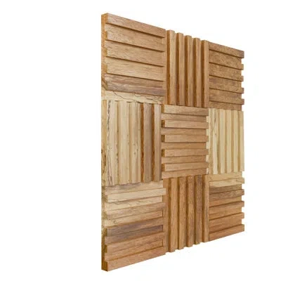 Ekena Millwork 11 7/8"w X 11 7/8"h X 1/2"p Pioneer Wood Mosaic Wall Tile, Old Boat Wood In Old Boat Wood;brown