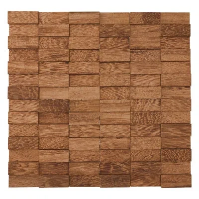 Ekena Millwork 11 7/8"w X 11 7/8"h X 1/2"p Timberly Wood Mosaic Wall Tile, Jatoba In Jatoba;brown