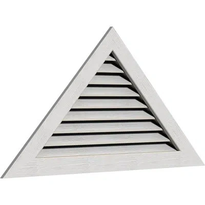Ekena Millwork 11/12 Pitch Wood Triangle Recessed Mount Gable Vent In Primed Western Red Cedar (rough Sawn)