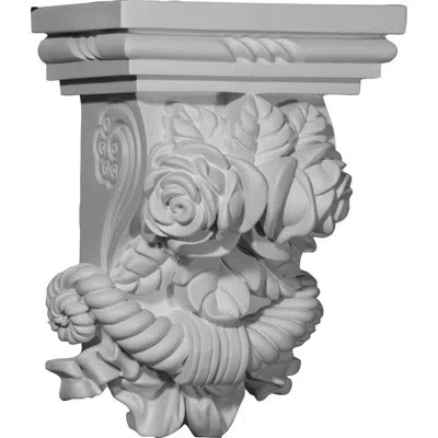 Ekena Millwork 11.375'' H X 8.5'' W X 5.25'' D Urethane Bracket/corbel In White