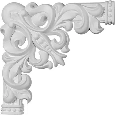 Ekena Millwork 11"w X 11"h Sofia Panel Moulding Corner In White