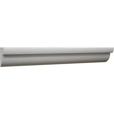 Ekena Millwork 1/2 In. H X 3/8 In. P X 96 In. L, Truecraft Pvc Bead Moulding, White