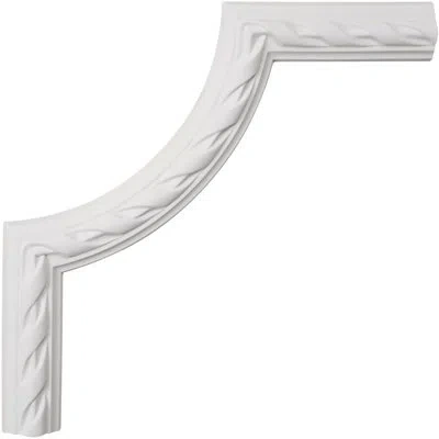 Ekena Millwork 12"w X 12"h X 3/4"p Reeded Acanthus Leaf Panel Moulding Corner In White