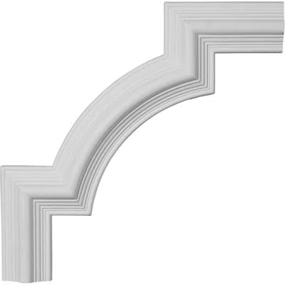 Ekena Millwork 15 1/8"w X 15 1/8"h, Bedford Panel Moulding Corner In White