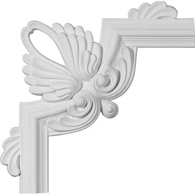 Ekena Millwork 16 1/2"w X 16 1/2"h Bedford Panel Moulding Corner In White