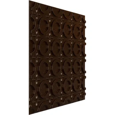 Ekena Millwork 19 5/8"w X 19 5/8"h Abstract Endurawall Decorative 3d Wall Panel, Universal Metallic Rustic Mist (co In Mystic Brown