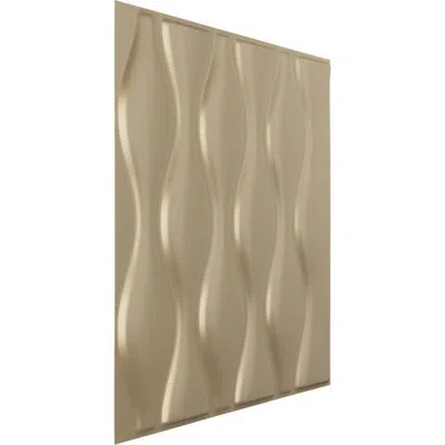 Ekena Millwork 19 5/8"w X 19 5/8"h Ariel Endurawall Decorative 3d Wall Panel, Universal Metallic (covers 2.67 Sq. F In Champagne Mist