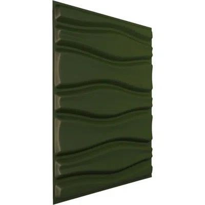Ekena Millwork 19 5/8"w X 19 5/8"h Arlington Endurawall Decorative 3d Wall Panel, Universal Aged Metallic (covers 2 In Satin Canyon Green