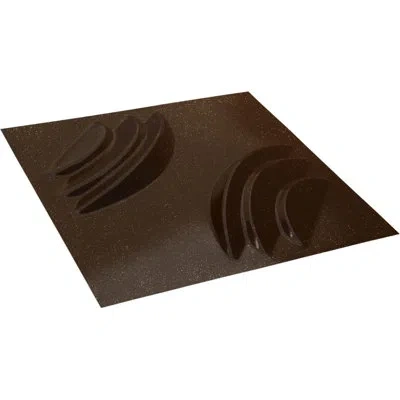 Ekena Millwork 19 5/8"w X 19 5/8"h Artisan Endurawall Decorative 3d Wall Panel, Metallic Charcoal (covers 2.67 Sq.  In Mystic Brown