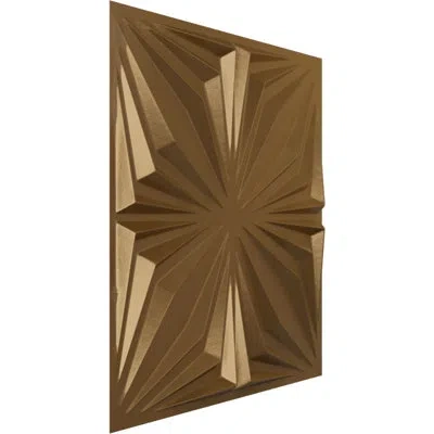 Ekena Millwork 19 5/8"w X 19 5/8"h Asher Endurawall Decorative 3d Wall Panel, Textured Metallic (covers 2.67 Sq. Ft In Gold Rush
