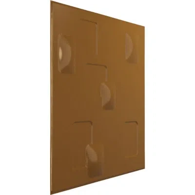 Ekena Millwork 19 5/8"w X 19 5/8"h Avila Endurawall Decorative 3d Wall Panel, Metallic (covers 2.67 Sq. Ft.) In Vintage Gold