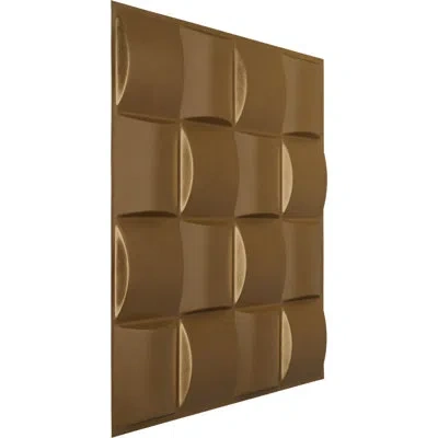 Ekena Millwork 19 5/8"w X 19 5/8"h Baile Endurawall Decorative 3d Wall Panel, Cover (covers 2.67 Sq. Ft.) In Gold Rush