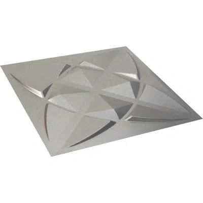 Ekena Millwork 19 5/8"w X 19 5/8"h Blossom Endurawall Decorative 3d Wall Panel, Universal Metallic (covers 2.67 Sq. In Dark Steel