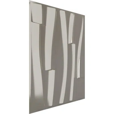Ekena Millwork 19 5/8"w X 19 5/8"h Brick Wave Endurawall Decorative 3d Wall Panel, Metallic (covers 2.67 Sq. Ft.) In Bright Coat Chrome