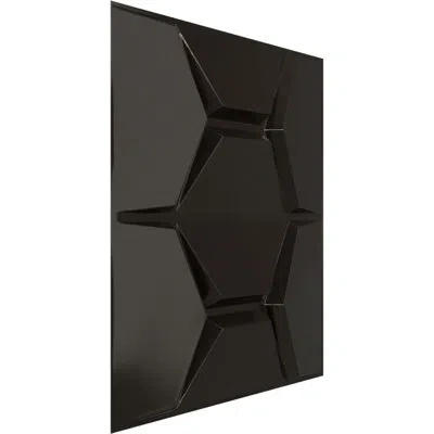 Ekena Millwork 19 5/8"w X 19 5/8"h Colony Endurawall Decorative 3d Wall Panel, Metallic (covers 2.67 Sq. Ft.) In Charcoal