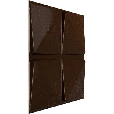 Ekena Millwork 19 5/8"w X 19 5/8"h Edinburgh Endurawall Decorative 3d Wall Panel, Textured Metallic (covers 2.67 Sq In Mystic Brown
