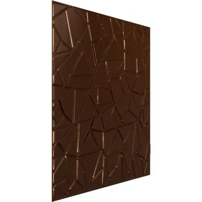 Ekena Millwork 19 5/8"w X 19 5/8"h Elwod Endurawall Decorative 3d Wall Panel, Universal Metallic Rustic Mist (cover In Dark Copper