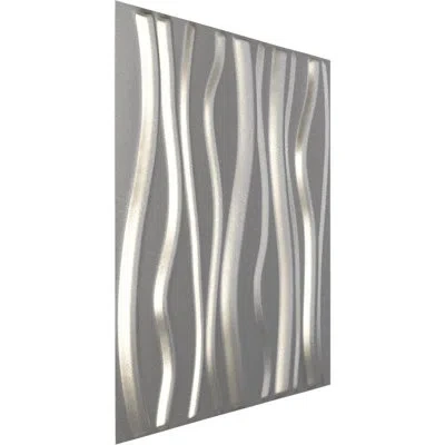 Ekena Millwork 19 5/8"w X 19 5/8"h Jackson Endurawall Decorative 3d Wall Panel, Metallic Champagne Bronze (covers 2 In Metallic Dark Steel