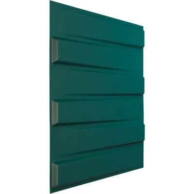 Ekena Millwork 19 5/8"w X 19 5/8"h Keyes Endurawall Decorative 3d Wall Panel, Universal Aged Metallic Vintage Gold  In Ultracover Satin Lagoon