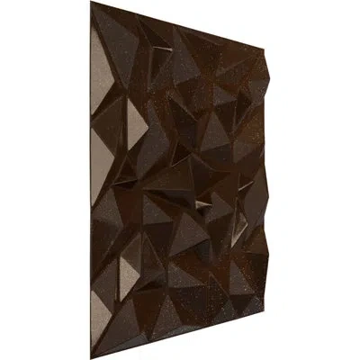 Ekena Millwork 19 5/8"w X 19 5/8"h Leto Endurawall Decorative 3d Wall Panel, Metallic Champagne Bronze (covers 2.67 In Textured Metallic Mystic Brown