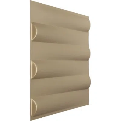Ekena Millwork 19 5/8"w X 19 5/8"h Naomi Endurawall Decorative 3d Wall Panel, Metallic Dark Steel (covers 2.67 Sq.  In Universal Metallic Champagne Mist