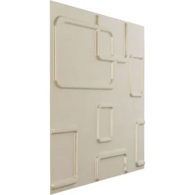 Ekena Millwork 19 5/8"w X 19 5/8"h Odessa Endurawall Decorative 3d Wall Panel, Universal Metallic Champagne Mist (c In Universal Metallic Pearl Mist