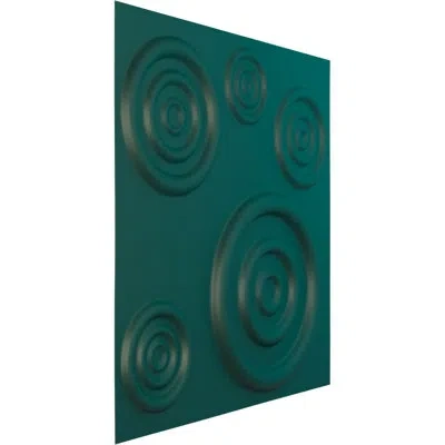 Ekena Millwork 19 5/8"w X 19 5/8"h Reece Endurawall Decorative 3d Wall Panel, Textured Metallic Mystic Brown (cover In Ultracover Satin Lagoon