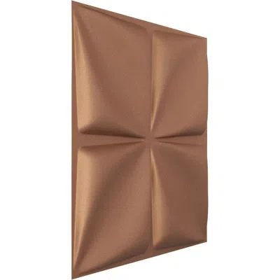 Ekena Millwork 19 5/8"w X 19 5/8"h Riley Endurawall Decorative 3d Wall Panel, Universal Metallic Rustic Mist (cover In Aged Copper