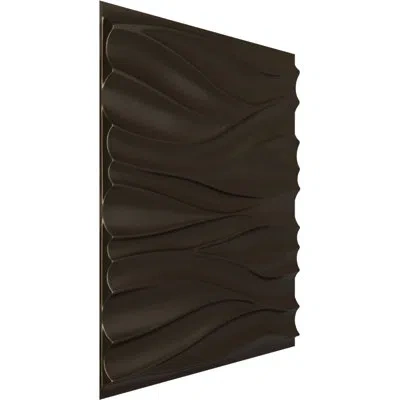 Ekena Millwork 19 5/8"w X 19 5/8"h Ripple Endurawall Decorative 3d Wall Panel, Universal Metallic Pearl Mist (cover In Metallic Dark Bronze