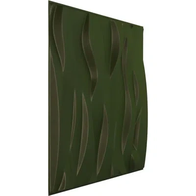 Ekena Millwork 19 5/8"w X 19 5/8"h Riverbank Endurawall Decorative 3d Wall Panel, Ultracover (covers 2.67 Sq. Ft.) In Ultracover Satin Canyon Green
