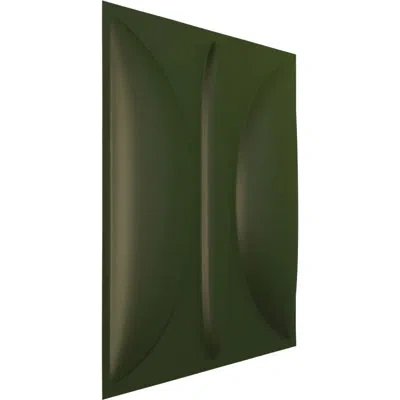 Ekena Millwork 19 5/8"w X 19 5/8"h Saturn Endurawall Decorative 3d Wall Panel, Metallic Dark Bronze (covers 2.67 Sq In Ultracover Satin Canyon Green