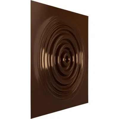 Ekena Millwork 19 5/8"w X 19 5/8"h Shallows Endurawall Decorative 3d Wall Panel, Ultracover (covers 2.67 Sq. Ft.) In Metallic Dark Copper