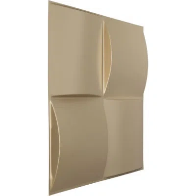 Ekena Millwork 19 5/8"w X 19 5/8"h Smith Endurawall Decorative 3d Wall Panel, Bright Coat Aluminum (covers 2.67 Sq. In Universal Metallic Champagne Mist