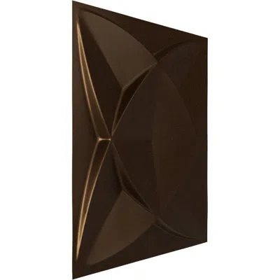 Ekena Millwork 19 5/8"w X 19 5/8"h Speedwell Endurawall Decorative 3d Wall Panel, Metallic Charcoal (covers 2.67 Sq In Metallic Antique Brass