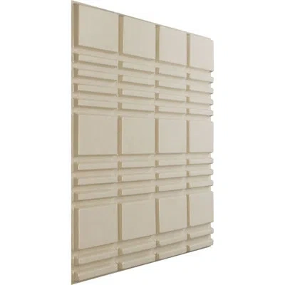 Ekena Millwork 19 5/8"w X 19 5/8"h Stacked Endurawall Decorative 3d Wall Panel, Metallic Dark Steel (covers 2.67 Sq In Universal Metallic Pearl Mist