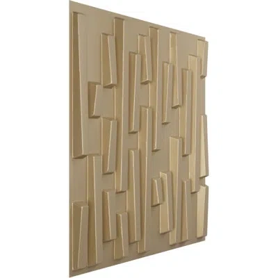 Ekena Millwork 19 5/8"w X 19 5/8"h Staggered Brick Endurawall Decorative 3d Wall Panel, Universal Metallic Champagn In Universal Metallic Champagne Mist