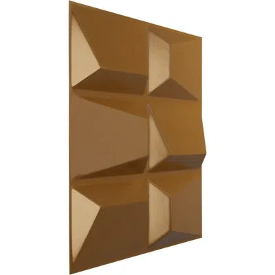Ekena Millwork 19 5/8"w X 19 5/8"h Stratford Endurawall Decorative 3d Wall Panel, Ultracover (covers 2.67 Sq. Ft.) In Universal Aged Metallic Vintage Gold
