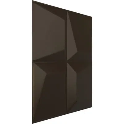 Ekena Millwork 19 5/8"w X 19 5/8"h Tellson Endurawall Decorative 3d Wall Panel, Textured Metallic Mystic Brown (cov In Metallic Dark Bronze