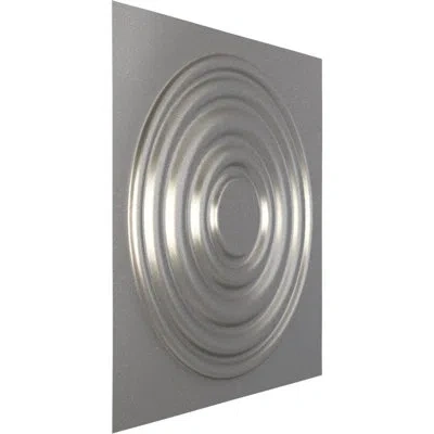 Ekena Millwork 19 5/8"w X 19 5/8"h Wade Endurawall Decorative 3d Wall Panel, Metallic Gold Rush (covers 2.67 Sq. Ft In Metallic Dark Steel