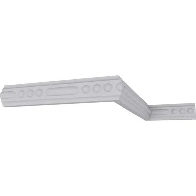Ekena Millwork 1"h X  5/8"p X 94 1/2"l Crendon Bead & Barrel Panel Moulding In Off-white