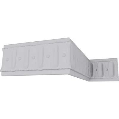 Ekena Millwork 2 1/2"h X  3/8"p X 94 1/2"l Bulwark Panel Moulding In White