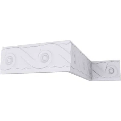 Ekena Millwork 2 1/8"h X  3/8"p X 94 1/2"l Marseille French Scroll Chair Rail In White