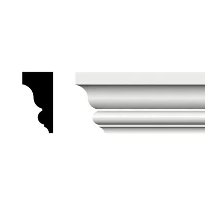 Ekena Millwork 2 3/4"h X 1 3/8"p X 96"l Shingle Moulding, Pvc In Multi