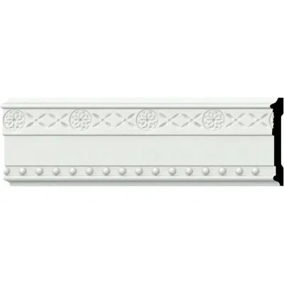 Ekena Millwork 2 3/4"h X 1/2"p X 94 1/2"l, (1 5/8" Repeat), Tralee Chair Rail In White