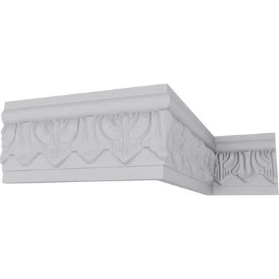 Ekena Millwork 2 3/4"h X 5/8"p X 94 1/2"l Tirana Acanthus Leaf Panel Moulding In White