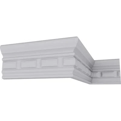 Ekena Millwork 2 5/8"h X  3/4"p X 94 1/2"l Norwich Dentil Panel Moulding In White